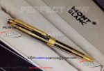 Perfect Replica Montblanc Meisterstuck Solitaire Rollerball Pen - Black&Gold